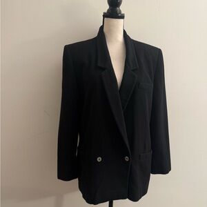 Neiman Marcus Classic Black 100% Cashmere Women's Blazer Size 12